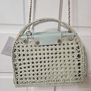 Green Woven Handbag